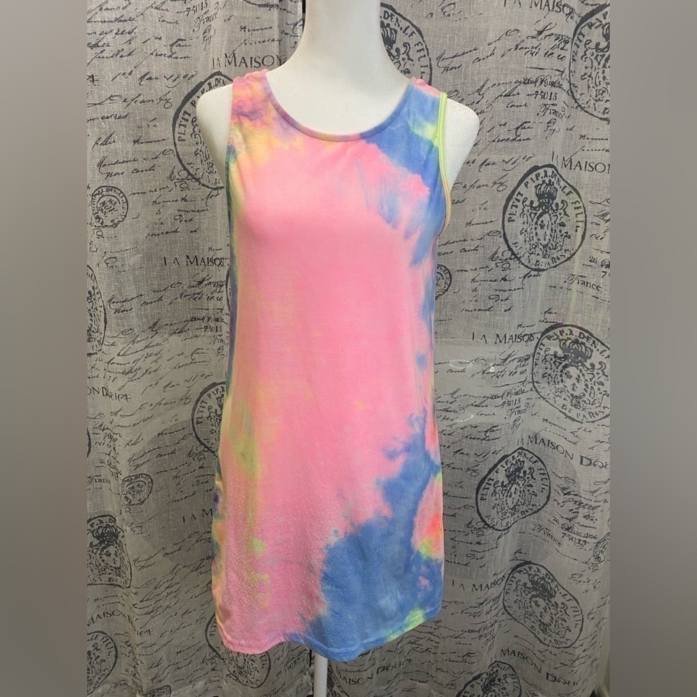 ZANZEA | Tie-Dye Tank T-Shirt Mini Dress